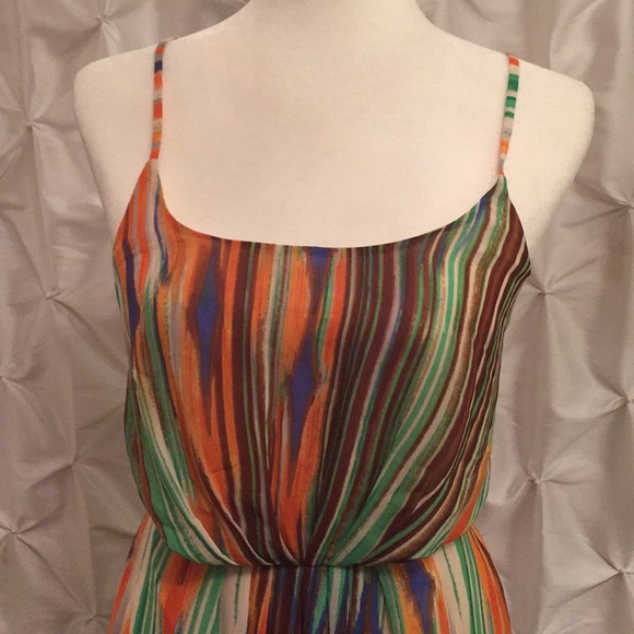 SOLD - Fable Maxi Dress Multicolored Sz S 100% - Picture 3 of 8